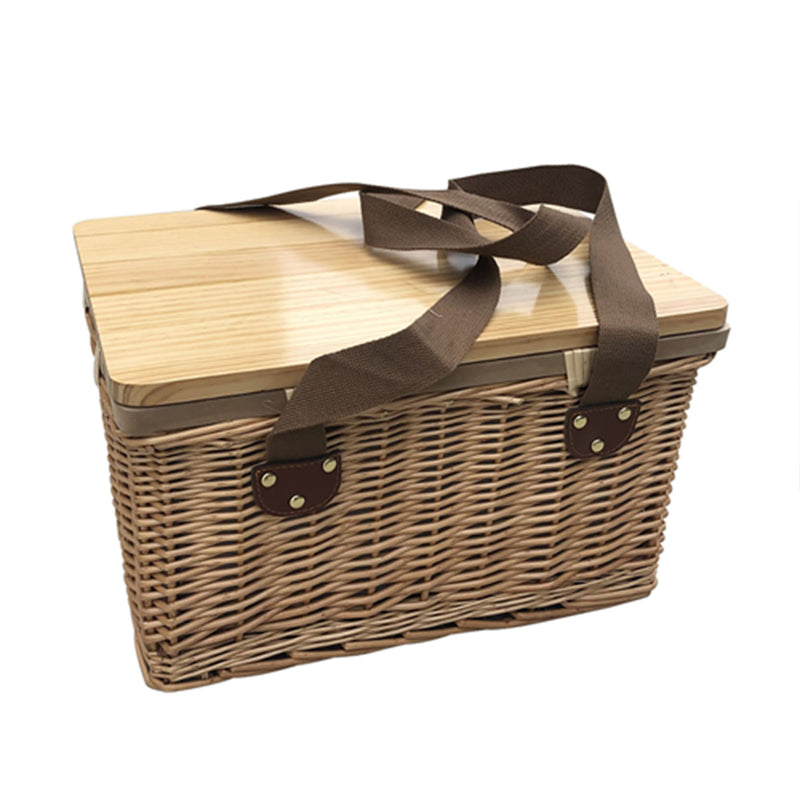 Custom Branded Gold Coast Wicker Picnic Cooler Basket