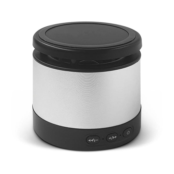 Custom Branded Alcan Speaker Wireless Charger - Promo Merchandise