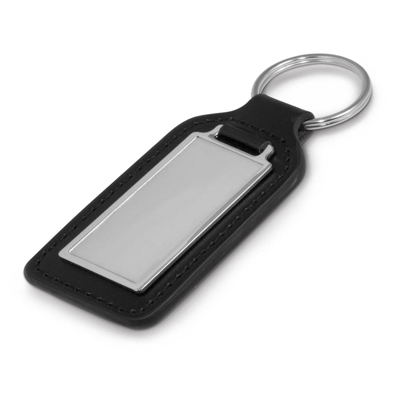 Custom Branded Baron Leather Key Ring - Rectangle - Promo Merchandise