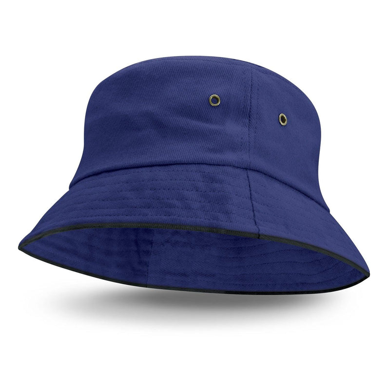 Custom Branded Bondi Bucket Hat - Black Sandwich Trim - Promo Merchandise