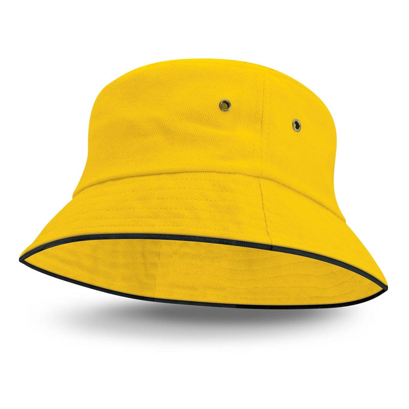 Custom Branded Bondi Bucket Hat - Black Sandwich Trim - Promo Merchandise