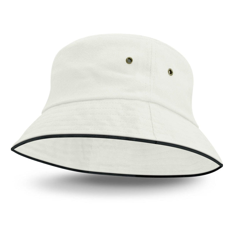 Custom Branded Bondi Bucket Hat - Black Sandwich Trim - Promo Merchandise