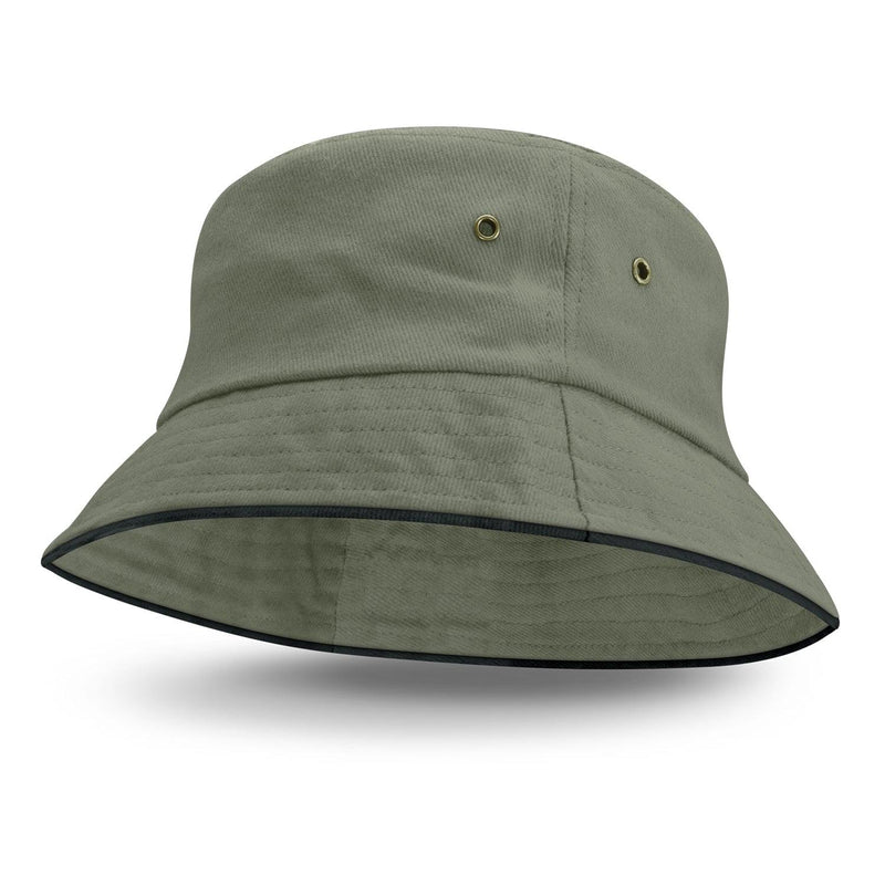 Custom Branded Bondi Bucket Hat - Black Sandwich Trim - Promo Merchandise