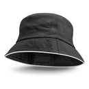 Custom Branded Bondi Bucket Hat - White Sandwich Trim - Promo Merchandise