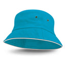 Custom Branded Bondi Bucket Hat - White Sandwich Trim - Promo Merchandise