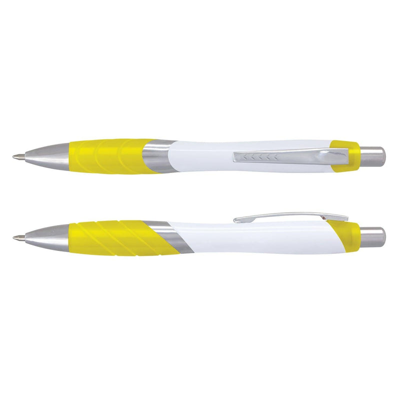 Custom Branded Borg Pen - White Barrel - Promo Merchandise