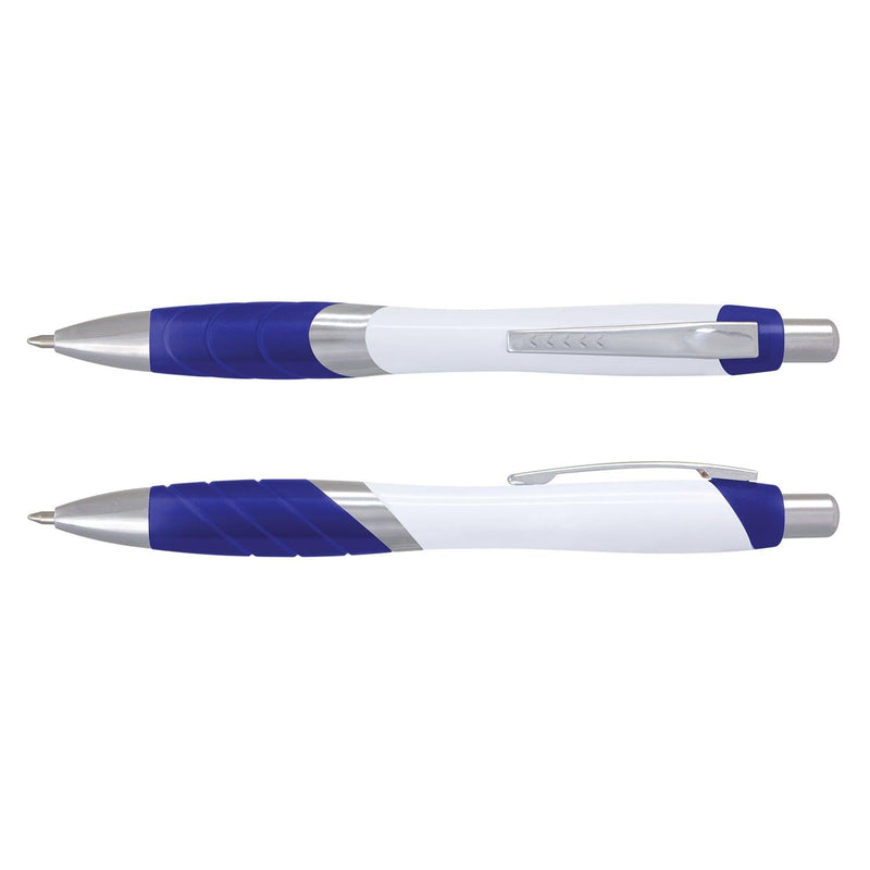 Custom Branded Borg Pen - White Barrel - Promo Merchandise