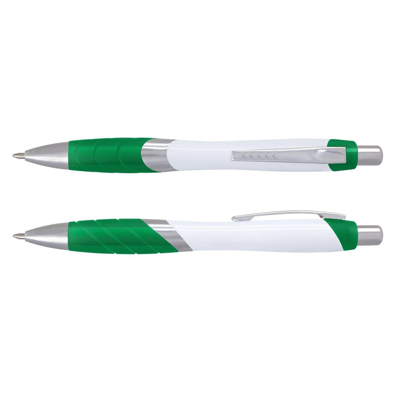 Custom Branded Borg Pen - White Barrel - Promo Merchandise