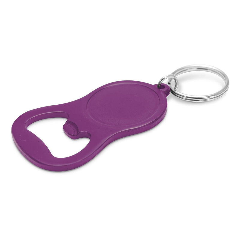 Custom Branded Chevron Bottle Opener Key Ring - Promo Merchandise