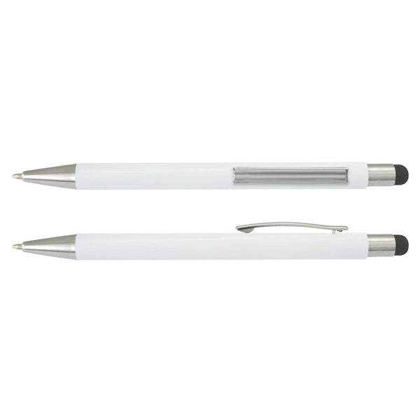 Custom Branded Lancer Stylus Pen - White Barrel - Promo Merchandise