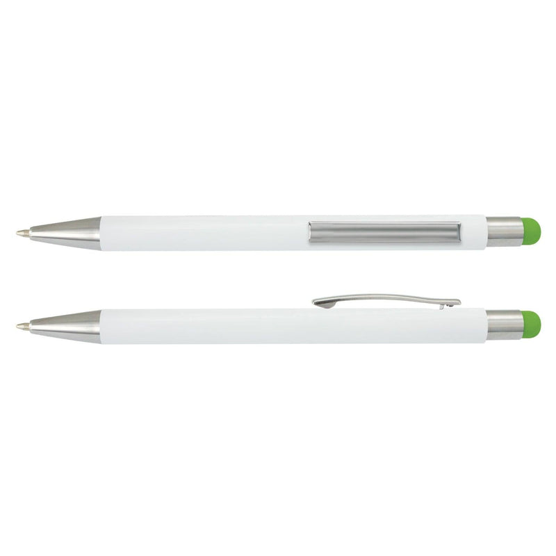 Custom Branded Lancer Stylus Pen - White Barrel - Promo Merchandise