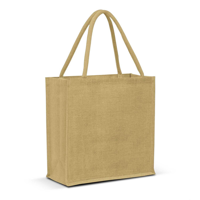 Custom Branded Monza Jute Tote Bag - Colour Match - Promo Merchandise