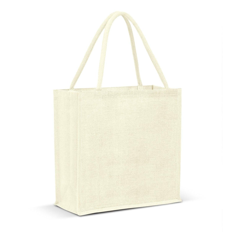 Custom Branded Monza Jute Tote Bag - Colour Match - Promo Merchandise