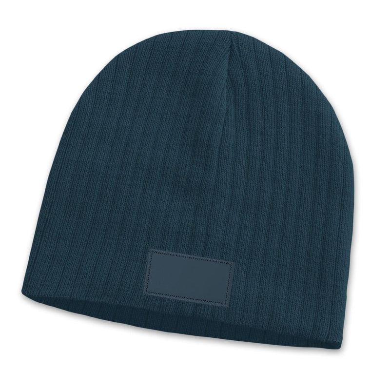 Custom Branded Nebraska Cable Knit Beanie with Patch - Promo Merchandise