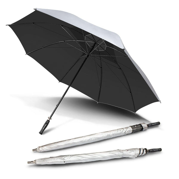 Custom Branded PEROS Hurricane Sport Umbrella - Silver - Promo Merchandise