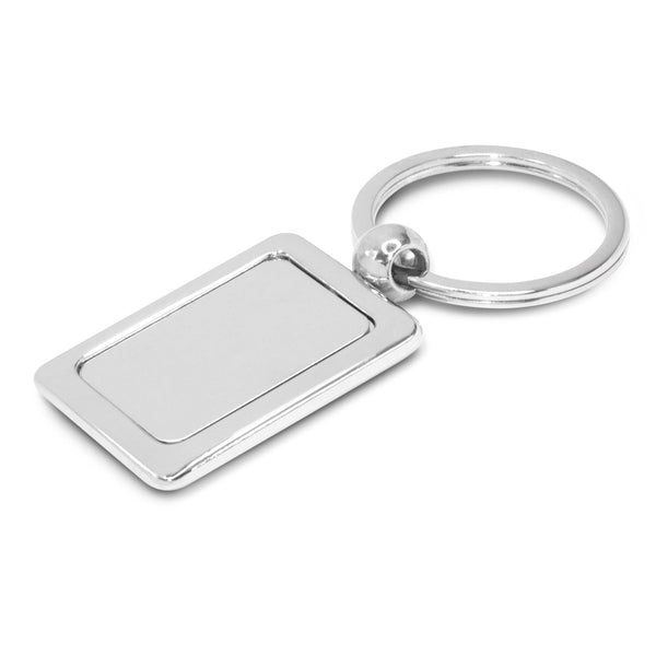 Custom Branded Rectangular Metal Key Ring - Promo Merchandise