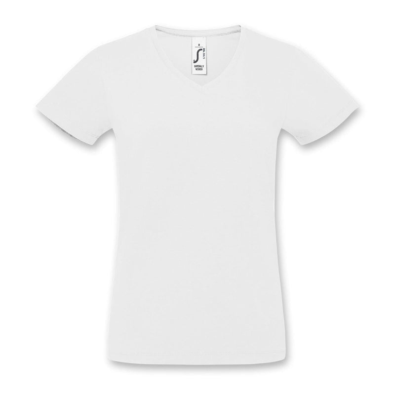 Custom Branded SOLS Imperial Womens V Neck T-Shirt - Promo Merchandise