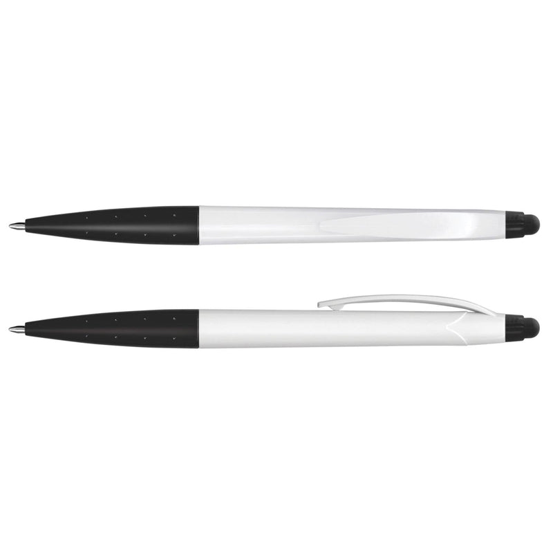 Custom Branded Spark Stylus Pen - White Barrel - Promo Merchandise