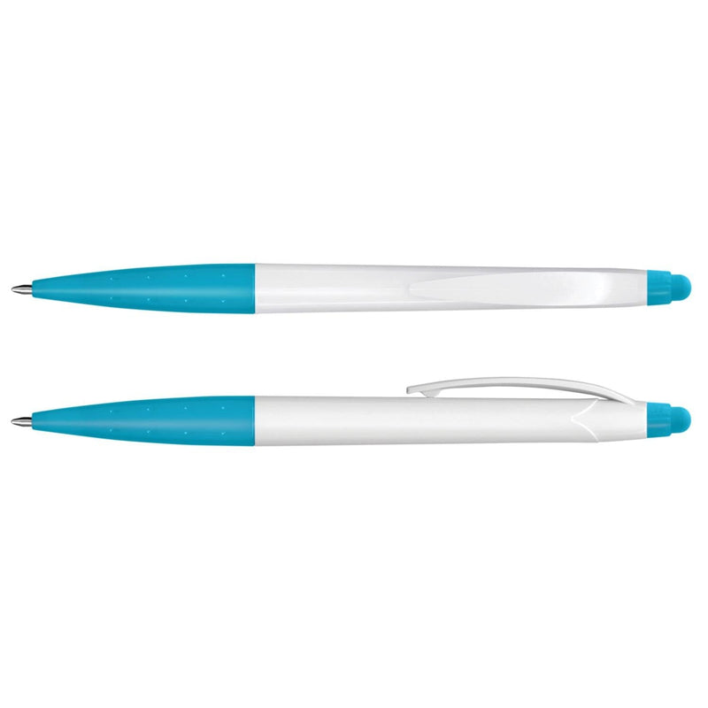 Custom Branded Spark Stylus Pen - White Barrel - Promo Merchandise