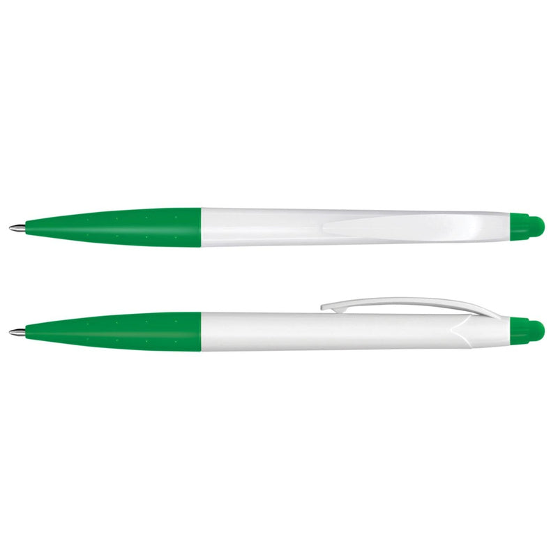Custom Branded Spark Stylus Pen - White Barrel - Promo Merchandise