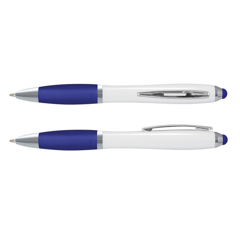 Custom Branded Vistro Stylus Pen  - White Barrel - Promo Merchandise