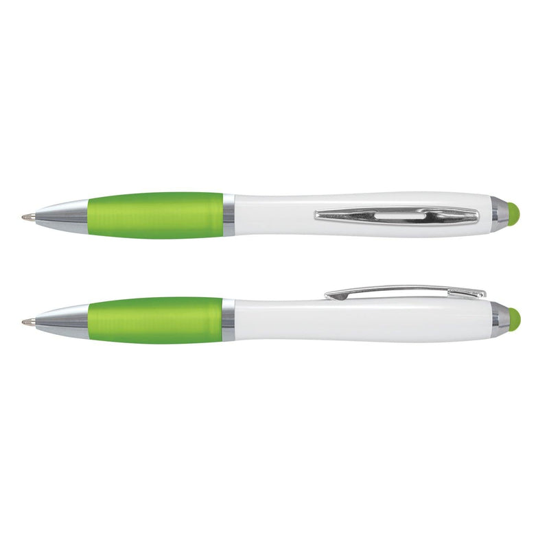 Custom Branded Vistro Stylus Pen  - White Barrel - Promo Merchandise